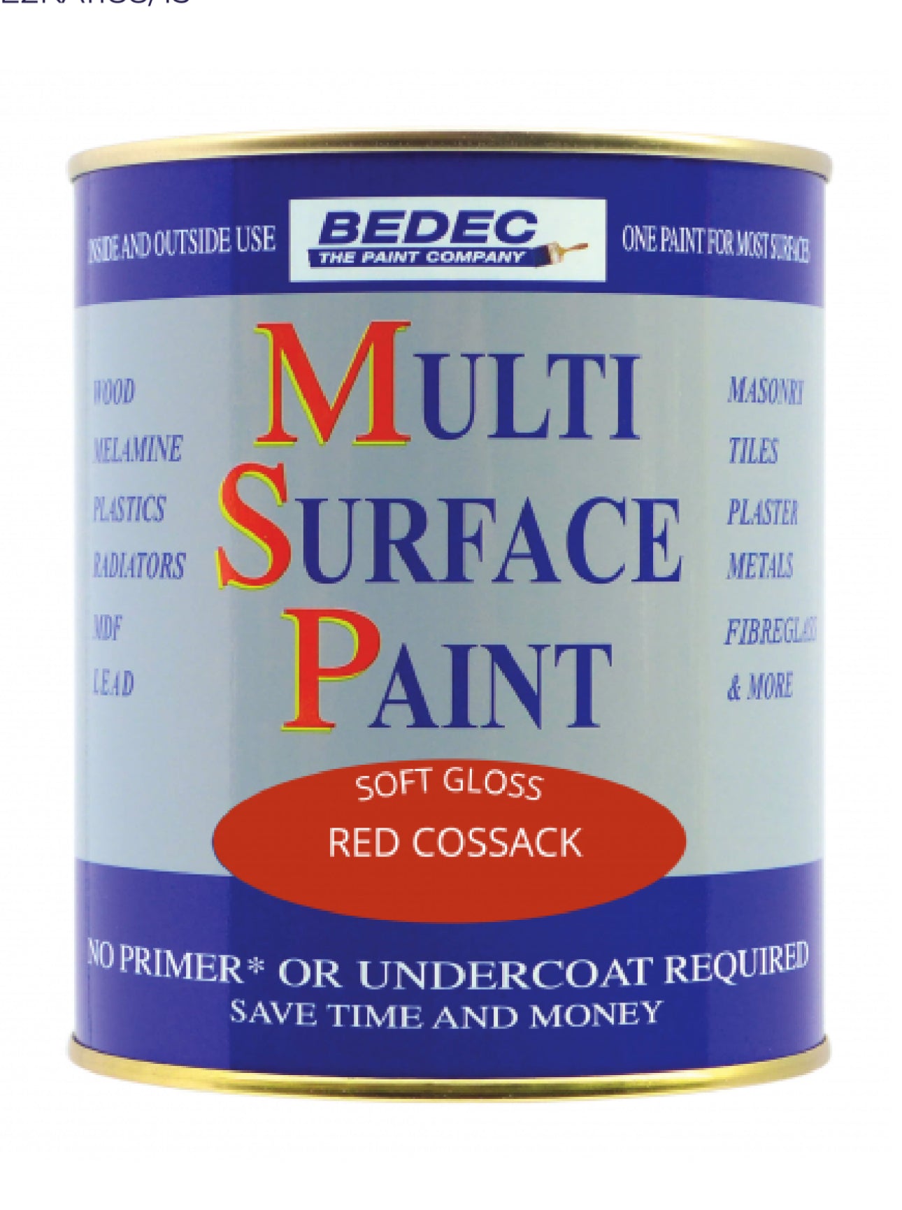 Bedec Multi surface Paint Soft Gloss Red Cossack 250ml Bedec Multi surface Paint Soft Gloss Red Cossack 250ml